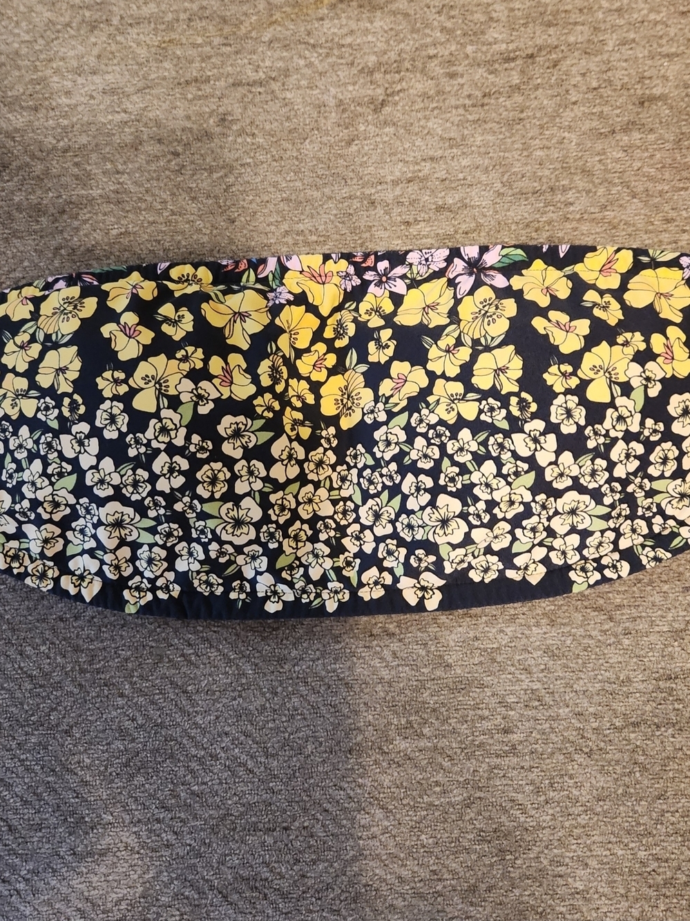 Onia Navy Floral Bandeau Bikini Top "Liberty Of London"